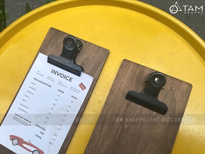 Bìa kẹp Bill gỗ giấy A6 [Dày dặn - Chuẩn đẹp] BIAKEP-02